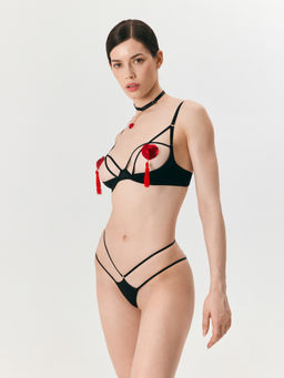 Infinity / Бюстгальтер T-shirt Demi с чокером жен. Dominika черный - Infinity Lingerie фото 6