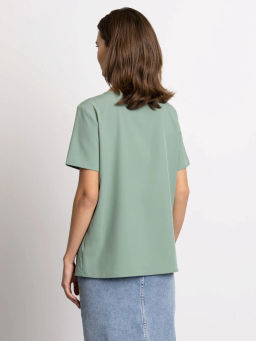 Однотонная блузка - Emka фото 4