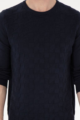 Erkek Slim Fit Bisiklet Yaka Lacivert Basic Kazak - U.s. polo assn фото 13