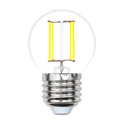 LED-G45-5W/WW/E27/CL/MB GLM10TR Лампа светодиодная. Форма шар, прозрачная. Серия Multibright. Теплый белый свет (3000K). 100-50-10. Картон. ТМ Uniel.