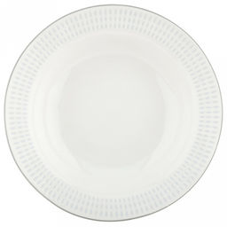 Облако Тарелка глубокая фарфоровая д226мм, h50мм, 500мл, рельефный декор - голубой, отводка, белый (Китай)