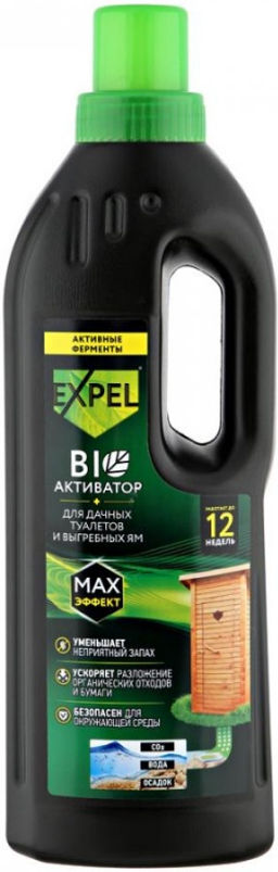 EXPEL биоактиватор жидкий д/дачных туалетов и выгребных ям 750мл