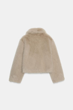 DOUBLE-FACED FAUX FUR JACKET - Zara фото 8