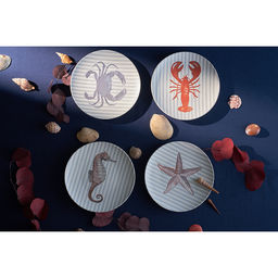 Набор из четырех тарелок Aquarium из коллекции Sea treasures, 21,5 см - Tkano фото 3