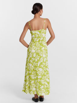 Сарафан женский в зеленом оттенке с птичками птицы на цитроне 152640 - Mark formelle фото 4