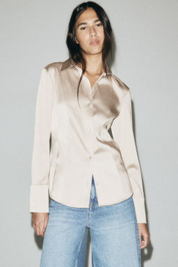 Camisa entallada de sarga - H&m фото 5