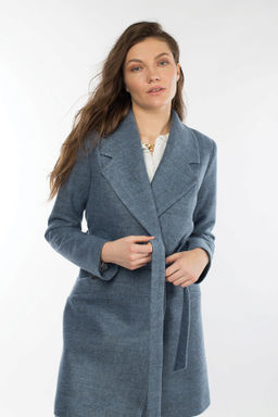 Пальто женское демисезонное(пояс) - El podio фото 6