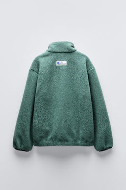 CONTRAST FLEECE JACKET - Zara фото 3