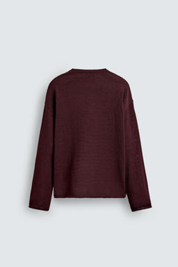 TEXTURED TURN-UP TRIM SWEATER - Zara фото 8