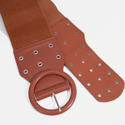 Ремень женский, ширина 10 см, пряжка металл, люверсы, цвет рыжий - Simaland фото 6