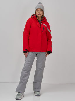 Горнолыжная куртка женская зимняя красного цвета 7017Kr - Chunmai фото 10