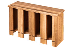 Подставка для чайных пакетиков 33*10,5*20 см с 4-мя отделениями, вертикальная с откидной крышкой