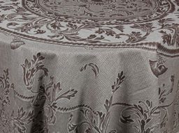 07с24- ЯК Скатерть 170*320 "Овальная" цв. коричневый