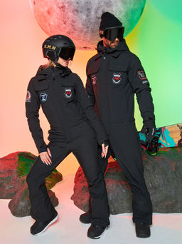 Женский сноубордический горнолыжный комбинезон Alpha Endless Aeternitas 223/2305 BLK - Черный  фото 43