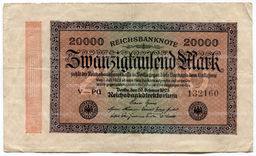 Банкнота 20000 марок 1923 года Германия