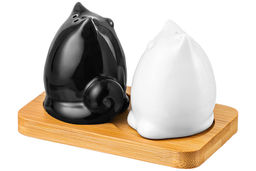 Набор д/специй 2 пр. 10,5*6,5*6,5 см Котики на деревянной подставке - Elan gallery фото 6