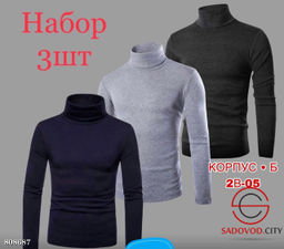 водолазки мужские 3 шт с начесом - Bruno фото 4