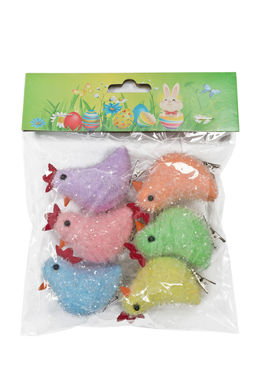 Пасхальный декор "Курочки" 6 см (6 шт) SF-7195, №2