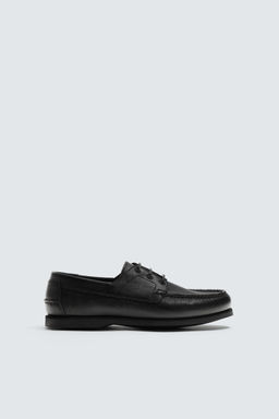 LEATHER DECK SHOES - Zara фото 5