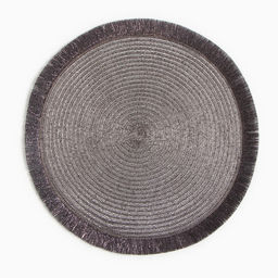 Салфетка сервировочная Доляна Блеск,цв.серый, d 38 см  фото 3