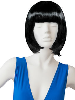 Парик карнавальный "Каре" черный, 1 шт. 110 гр.