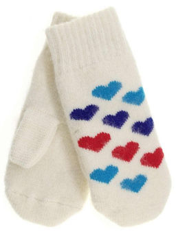 Варежки женские "Сердца" КРУГ 3451-2