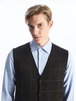 Standart Kal?p V Yaka Erkek Triko Yelek - Waikiki фото 2