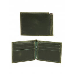 Зажим для купюр Croco-зк-301 (6 карм) натуральная кожа зеленый тем пулл-ап (205) 262758