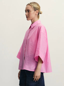 Рубашка укороченная из хлопка / Zarina  фото 4