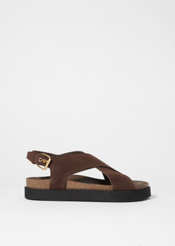 Sandalias de tiras de piel entrecruzadas