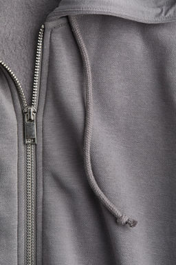 Chaqueta sudadera cropped con capucha y cremallera - H&m фото 2