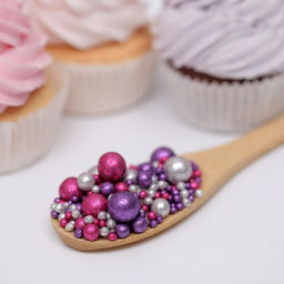 Посыпка кондитерская с мягким центром Блеск: серебряный, розовый, фиолетовый, 50 г - Кондимир фото 3