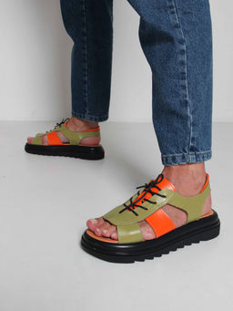 Босоножки 2029.2525bl. Авокадо оранжевый