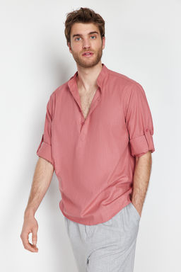 Gul Kurusu Hakim Yaka Regular Fit Kollar? Apoletli Gomlek TMNSS24GO00039