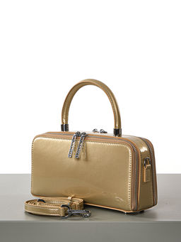 LACCOMA сумка F2069-2-золотистый натуральная кожа  фото 5