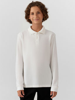 Поло для мальчиков белое