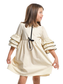 Платье для девочки нарядное детское праздничное UD 8059 св.бежевый - Mini maxi фото 4