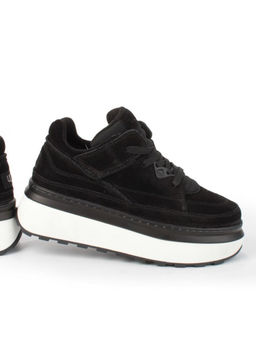 05-A9001-4 BLACK Кроссовки женские (натуральная замша)