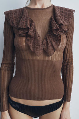 RUFFLED KNIT TOP - Zara фото 3