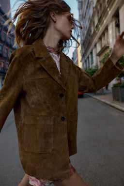 100% LEATHER LONG JACKET - Zara фото 12