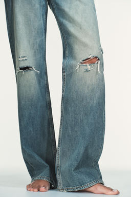 JEANS TRF WIDE LEG TIRO BAJO / Azul / Verde - Zara фото 7