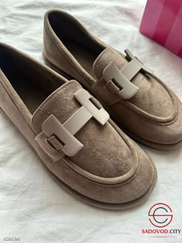 Лоферы женские замшевые