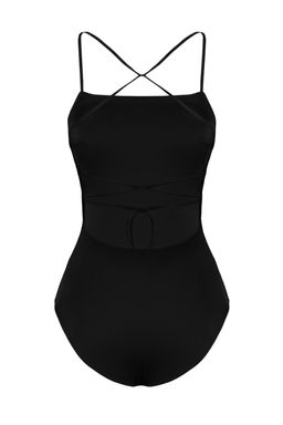 TRENDYOLMILLA Siyah Kare Yaka S?rt Dekolteli Regular Mayo TBESS21MA0295 фото 14