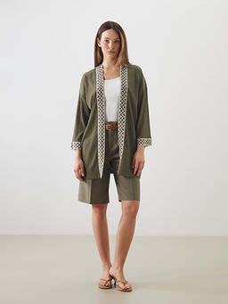 ?al Yaka Desenli Oversize Kad?n H?rka