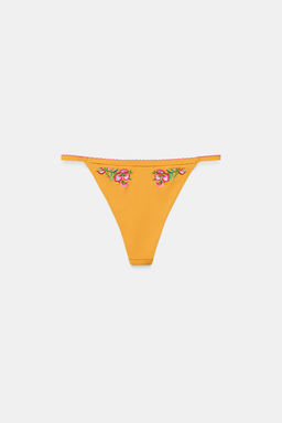 BRAGUITA BIKINI BORDADOS FLORES / Amarillo - Zara фото 9