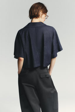 TRF DENIM SHIRT WITH POLO COLLAR - Zara фото 13