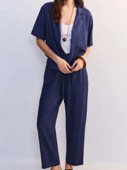 Льняные брюки с эластичным поясом ZR2605012106-162 / Zarina