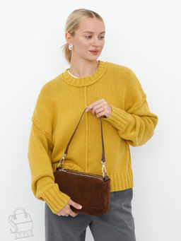 Сумка женская кожаная 5555PEF cocoa Polina&Eiterou  в Новосибирске