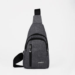 Сумка слинг мужская из текстиля, цвет серый - Simaland фото 2