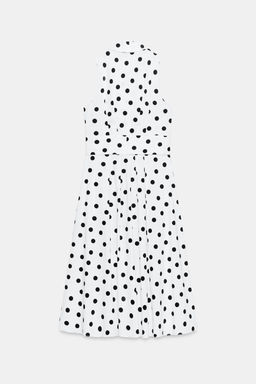 VESTIDO MIDI POPEL?N LUNARES / Negro / Blanco - Zara фото 8